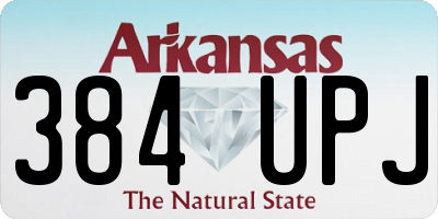 AR license plate 384UPJ