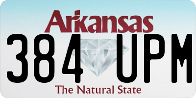 AR license plate 384UPM