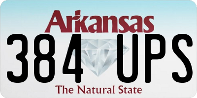 AR license plate 384UPS