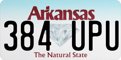 AR license plate 384UPU