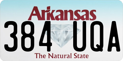 AR license plate 384UQA