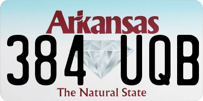 AR license plate 384UQB