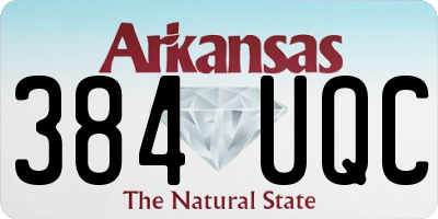 AR license plate 384UQC