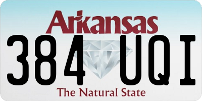 AR license plate 384UQI