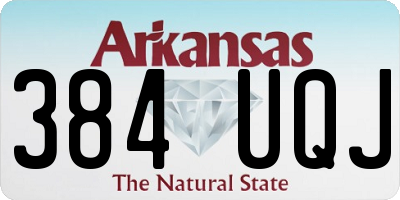 AR license plate 384UQJ