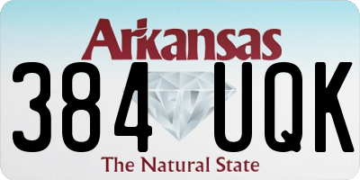 AR license plate 384UQK