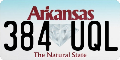 AR license plate 384UQL
