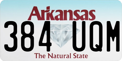 AR license plate 384UQM