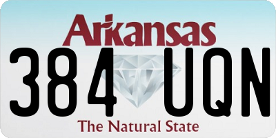 AR license plate 384UQN