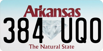 AR license plate 384UQO