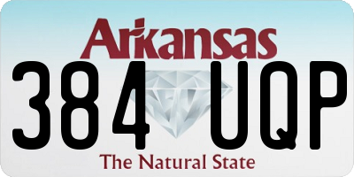 AR license plate 384UQP