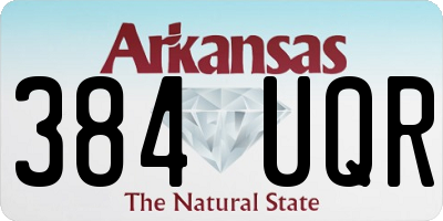 AR license plate 384UQR