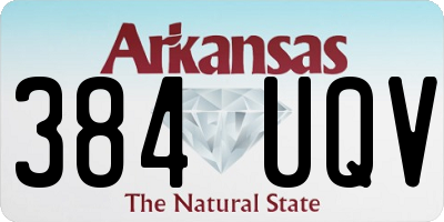 AR license plate 384UQV