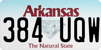 AR license plate 384UQW