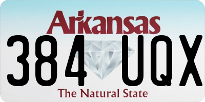 AR license plate 384UQX