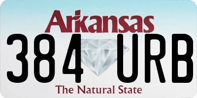 AR license plate 384URB