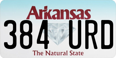 AR license plate 384URD