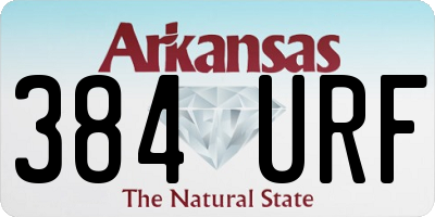 AR license plate 384URF