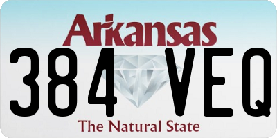 AR license plate 384VEQ