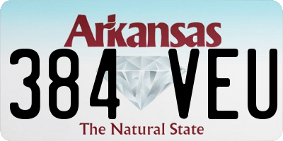 AR license plate 384VEU