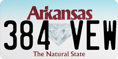 AR license plate 384VEW