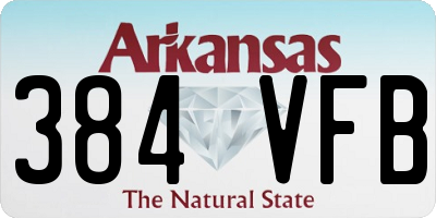 AR license plate 384VFB