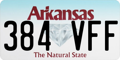 AR license plate 384VFF