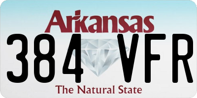 AR license plate 384VFR