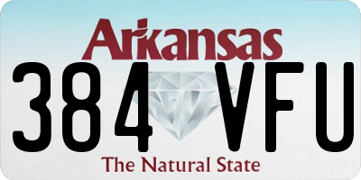 AR license plate 384VFU