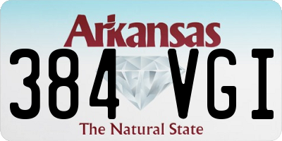 AR license plate 384VGI