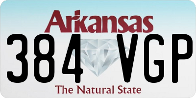 AR license plate 384VGP