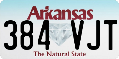AR license plate 384VJT