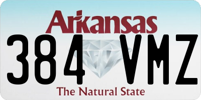 AR license plate 384VMZ