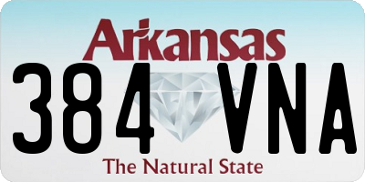 AR license plate 384VNA