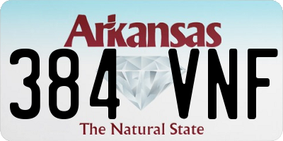 AR license plate 384VNF