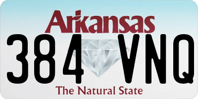AR license plate 384VNQ