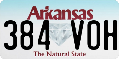 AR license plate 384VOH