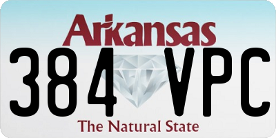 AR license plate 384VPC
