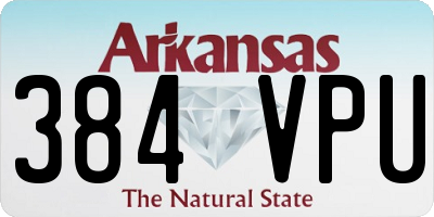 AR license plate 384VPU