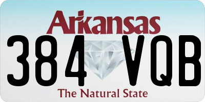 AR license plate 384VQB