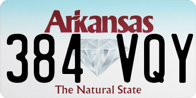 AR license plate 384VQY