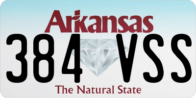 AR license plate 384VSS