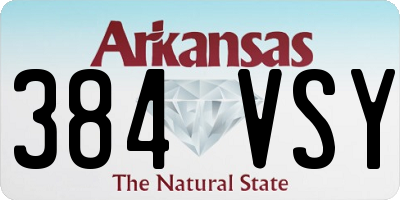 AR license plate 384VSY