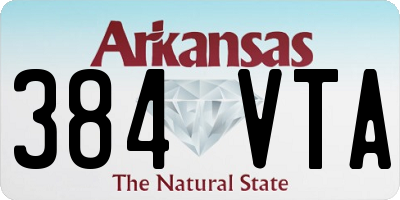 AR license plate 384VTA