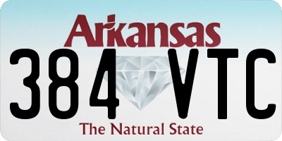 AR license plate 384VTC