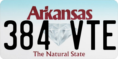 AR license plate 384VTE