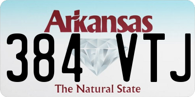 AR license plate 384VTJ