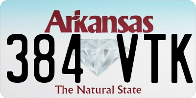 AR license plate 384VTK