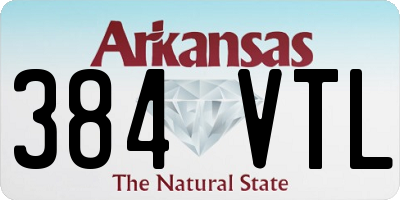 AR license plate 384VTL
