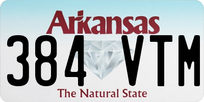 AR license plate 384VTM